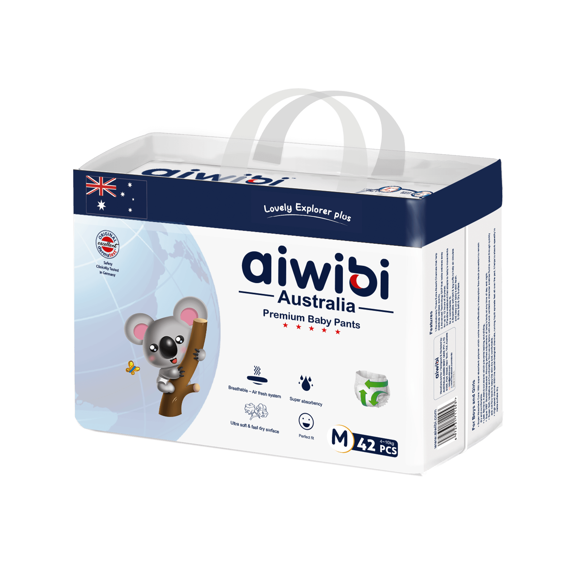 Air Tender Disposable Baby Diaper Pants Medium Size(Large Package) Product Image